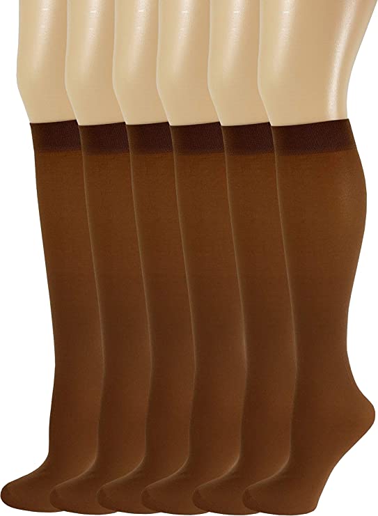 Knee-High Trouser Socks | Opaque Assorted | Sumona Womens (12 Pairs)