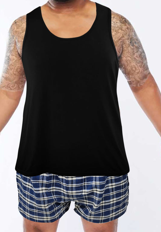 Big and tall men’s A-shirt undershirt made with bamboo rayon fabric
