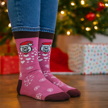 Soft polyester spandex dress socks – men’s Christmas 12-pack