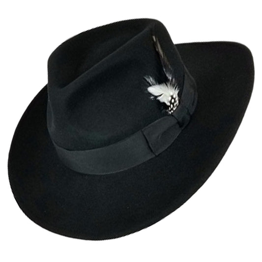 Indiana Jones Fedora Hat Black