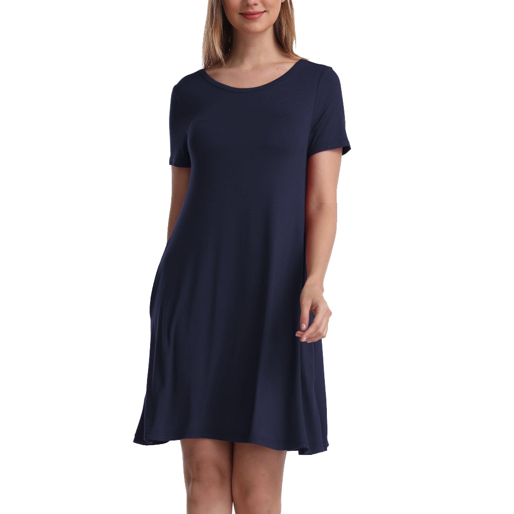 Different Touch T-Shirt Dress with Pockets