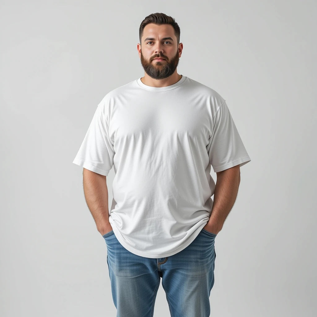 Different Touch Long Length T-Shirt| Big & Tall| 100% Cotton| Pre-Shrunk