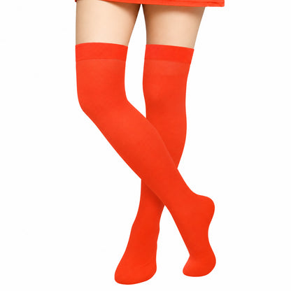 Women’s Thigh High Stockings | Opaque Solid Color Stretch Socks