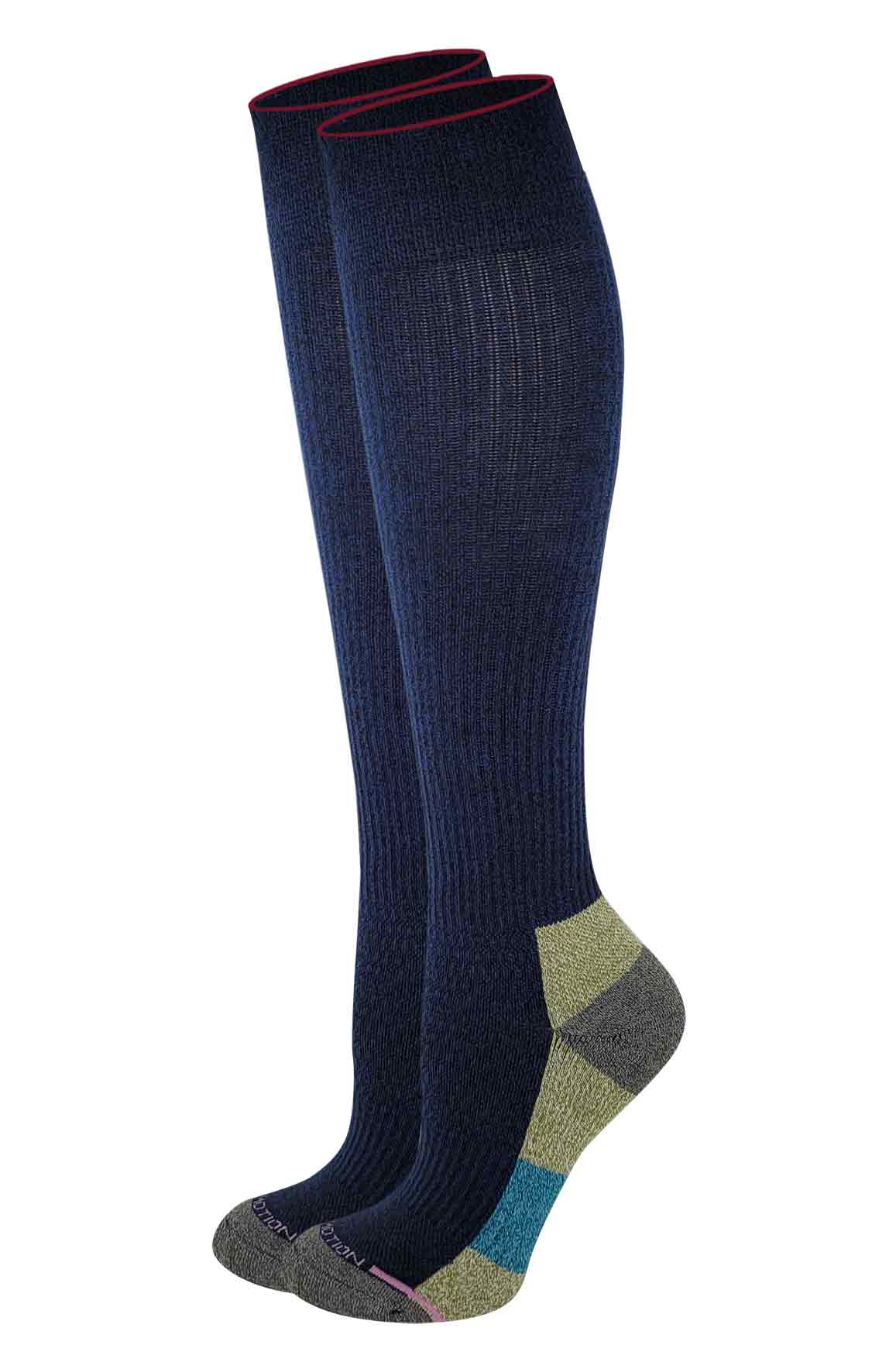 Compression Knee-High Socks for Women | Outdoor Half-Cushion | 8–15 mmHg | Dr. Motion (1 Pair)