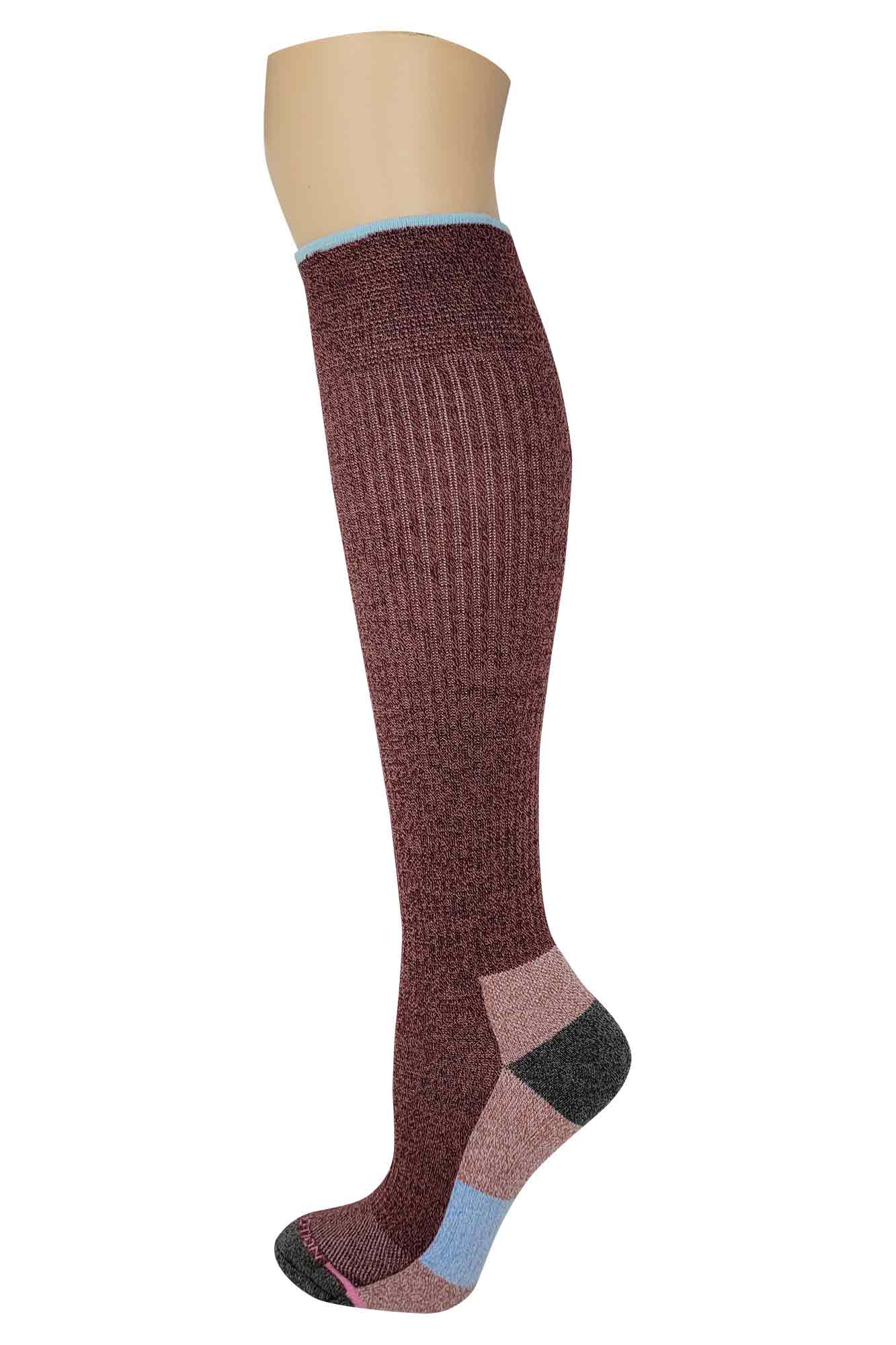 Compression Knee-High Socks for Women | Outdoor Half-Cushion | 8–15 mmHg | Dr. Motion (1 Pair)