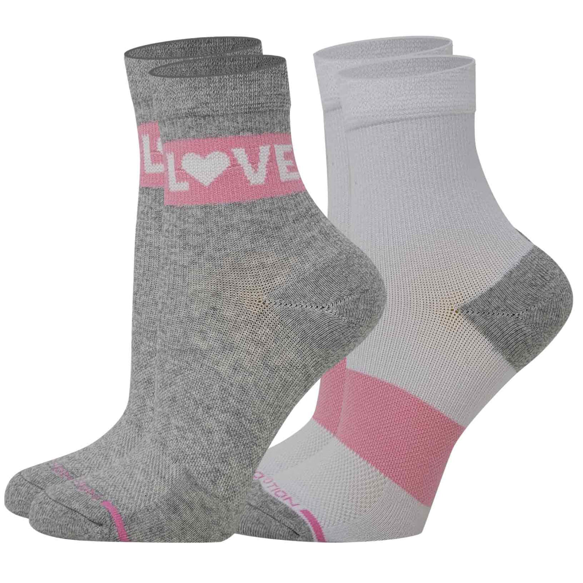 Dr. Motion women’s mid-crew compression socks with half-cushion comfort and moisture-wicking fabric