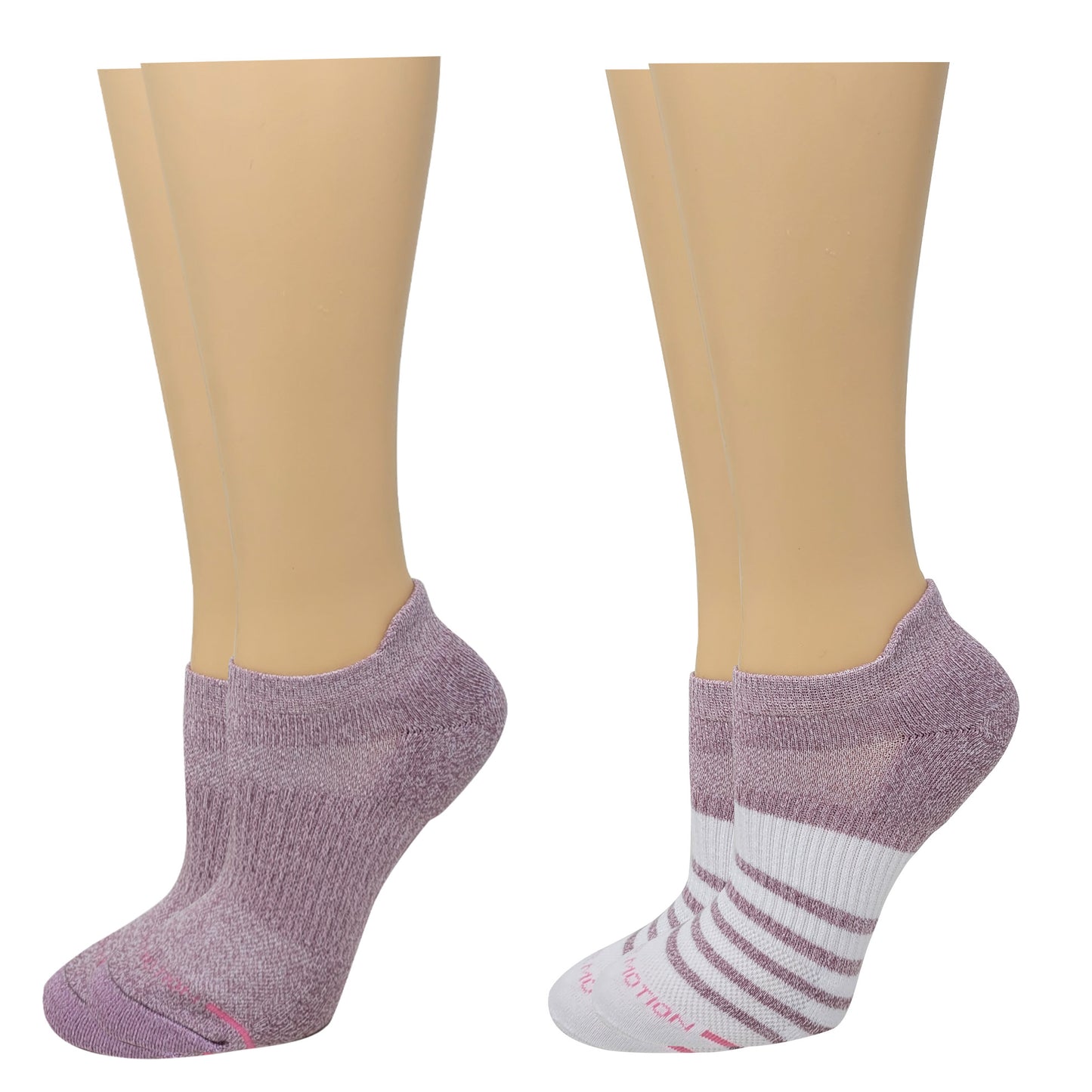 Ankle Compression Socks | Dr Motion Socks | Contrast Stripes (2 Pack)