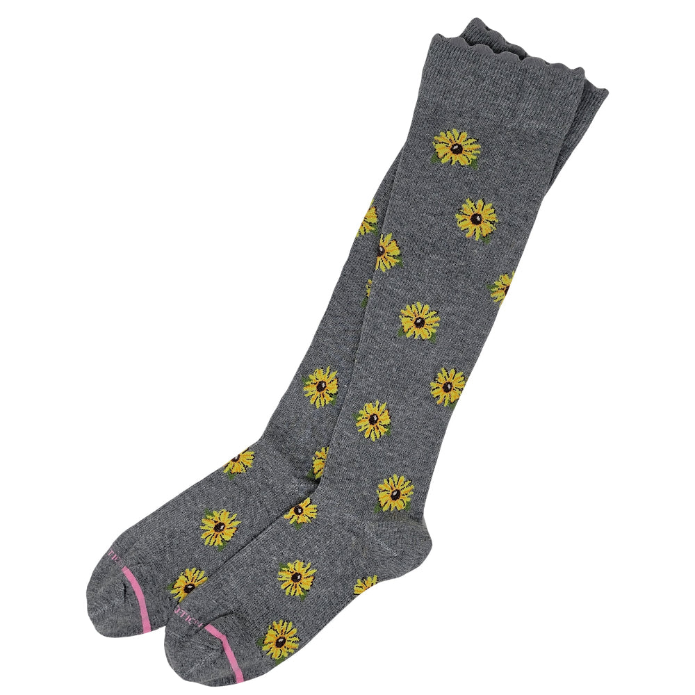 Mild compression knee high socks for women to reduce leg fatigue and improve circulation”