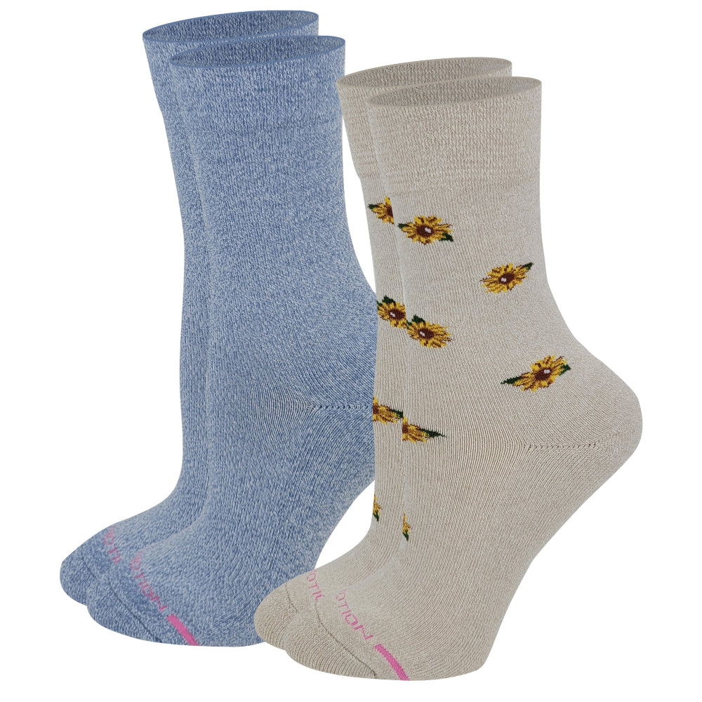 Comfort diabetic socks for women with graduated leg and anti-odor technology