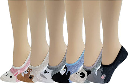SUMONA Women's Cotton Spandex Casual Invisible Low Cut Non-Slip No Show Socks