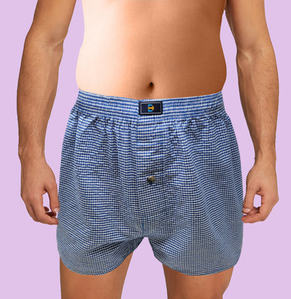 Woven Boxer Shorts Underwear | Big and Tall USA Classic Plaid Design | Men's (6 Pack)